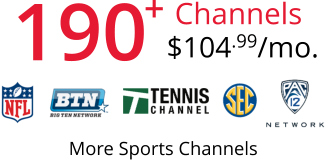 More Sports Channels Channels $104.99/mo. 190 +